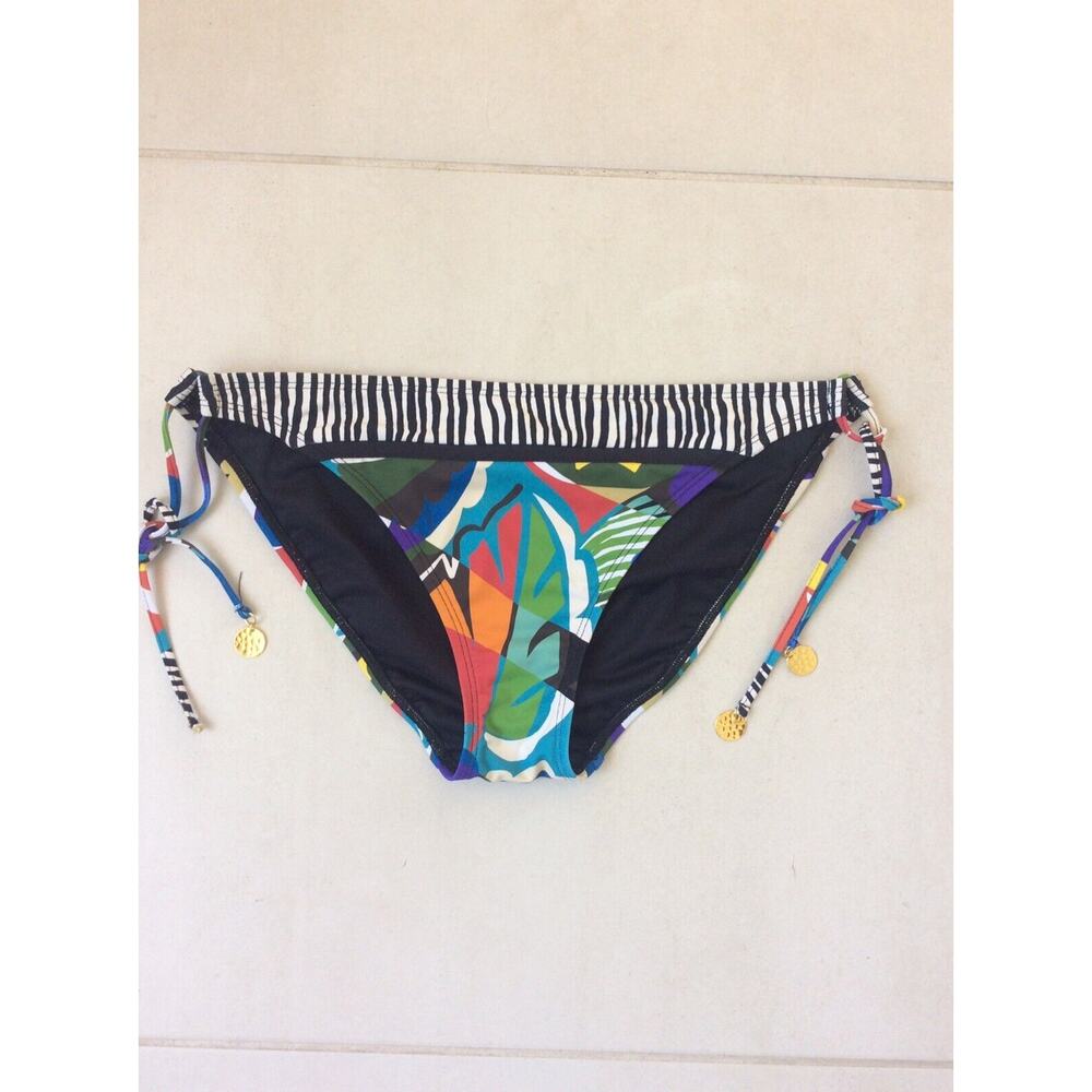 Bleu Rod Beattie String Bikini Bottom Multicolor Print Swim FLAW